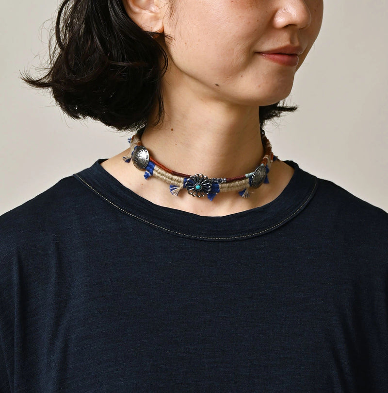 45R Indigo Tenjiku Puff Sleeve Dress - Image 6