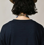 45R Indigo Tenjiku Puff Sleeve Dress