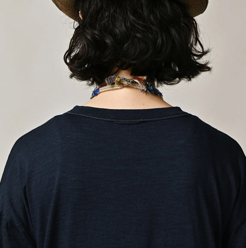 45R Indigo Tenjiku Puff Sleeve Dress - Image 9