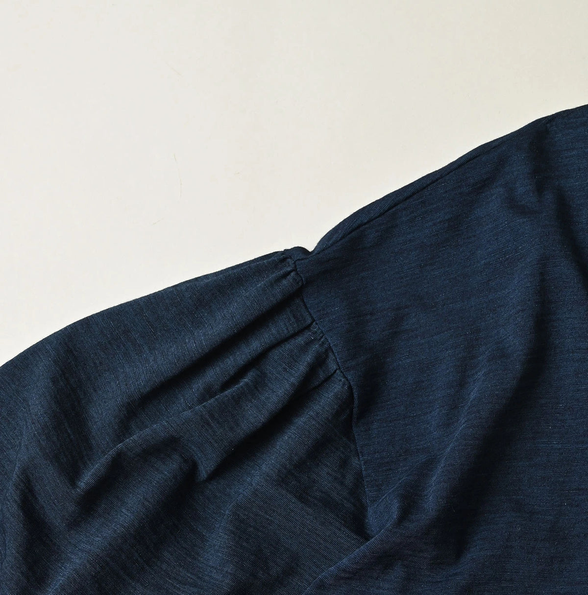 45R Indigo Tenjiku Puff Sleeve Dress