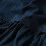 45R Indigo Tenjiku Puff Sleeve Dress