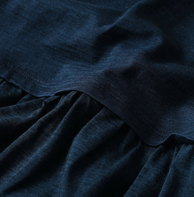 45R Indigo Tenjiku Puff Sleeve Dress - Image 14