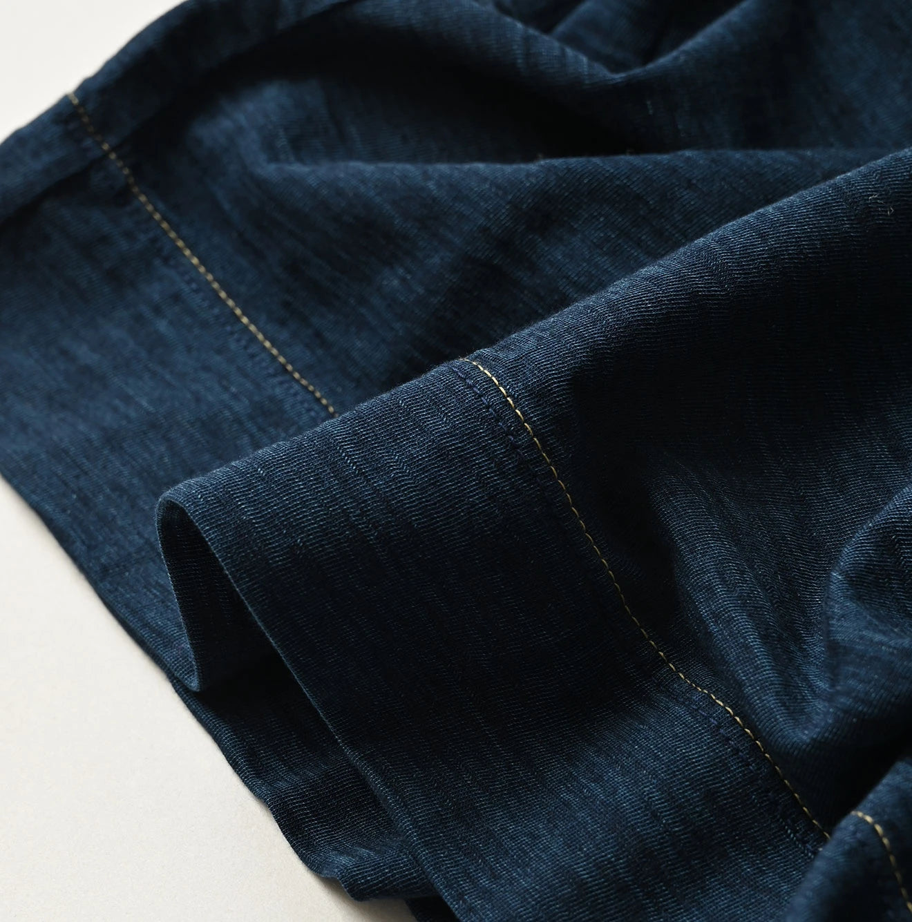 45R Indigo Tenjiku Puff Sleeve Dress