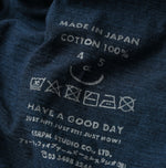 45R Indigo Tenjiku Puff Sleeve Dress