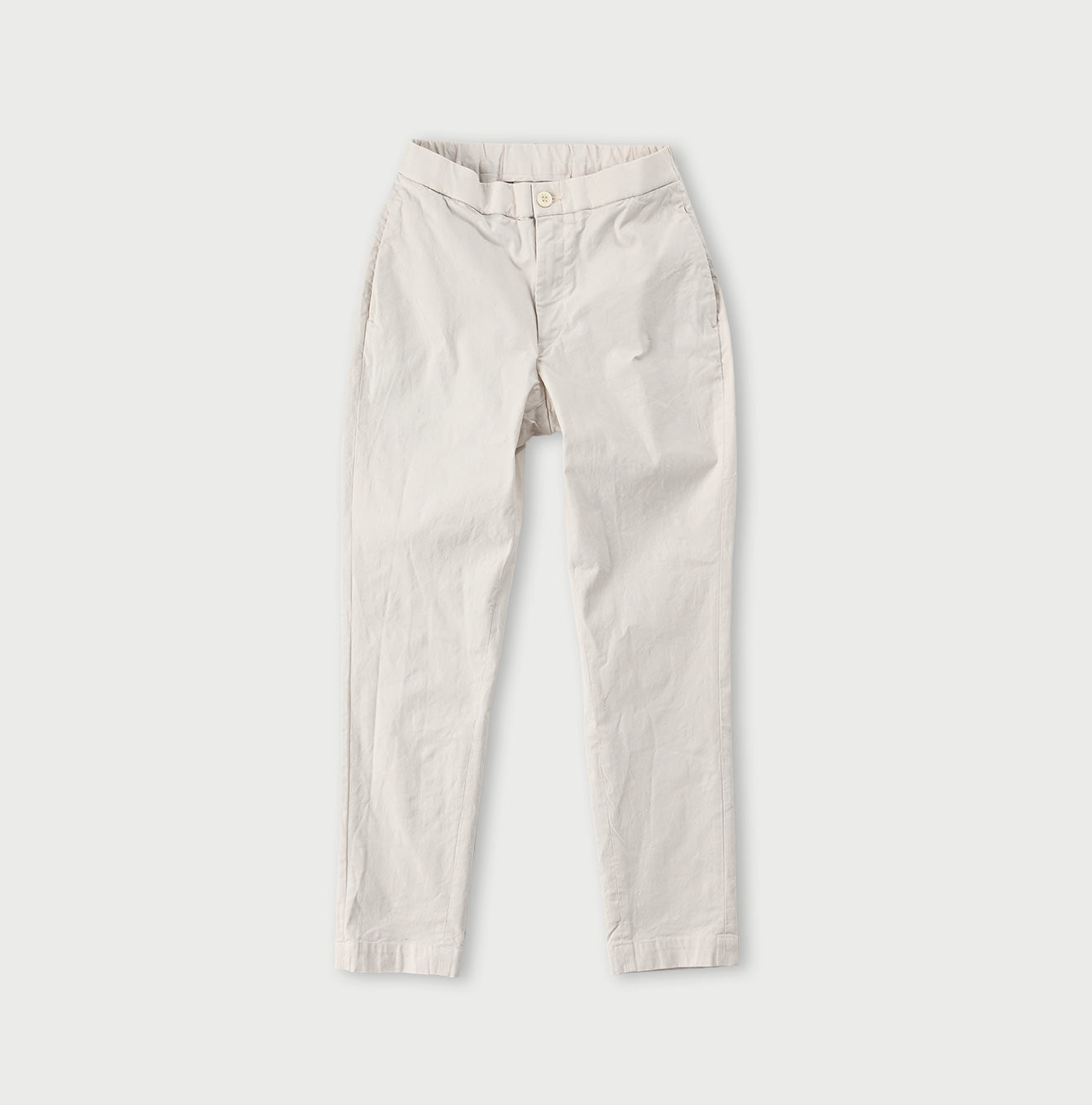 45R Cotton Linen Oxford Stretch Easy Slim Pants
