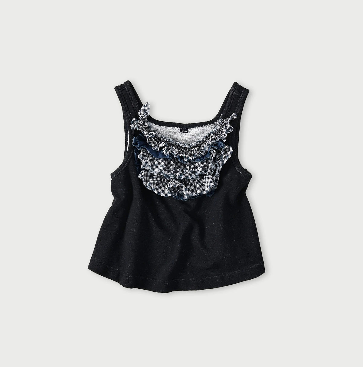 45R Indigo Mix Frill × Sweat Tank Top