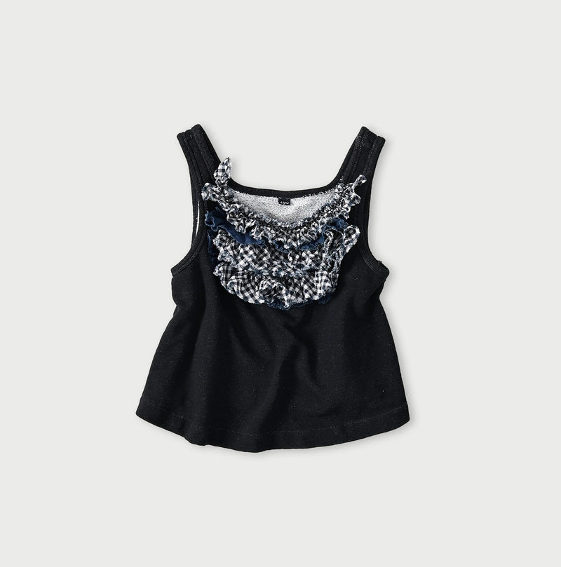 45R Indigo Mix Frill × Sweat Tank Top - Image 2