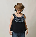 45R Indigo Mix Frill × Sweat Tank Top