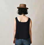 45R Indigo Mix Frill × Sweat Tank Top