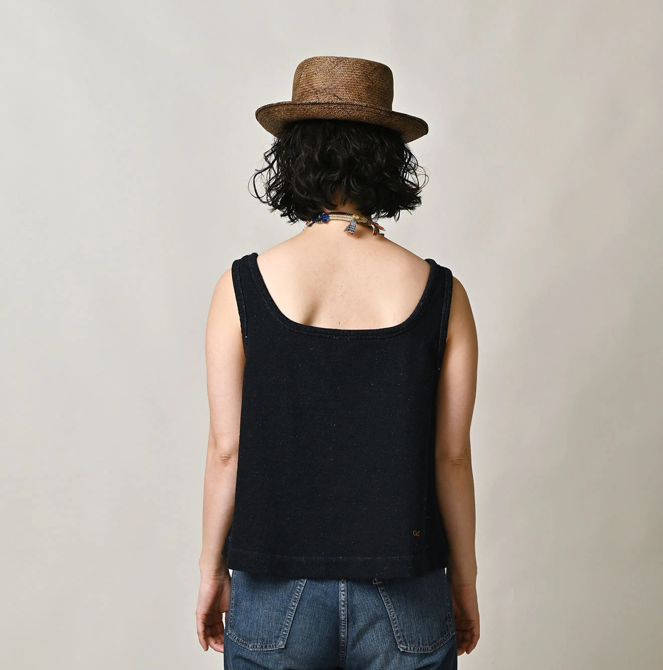45R Indigo Mix Frill × Sweat Tank Top - Image 6
