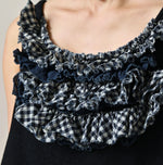 45R Indigo Mix Frill × Sweat Tank Top