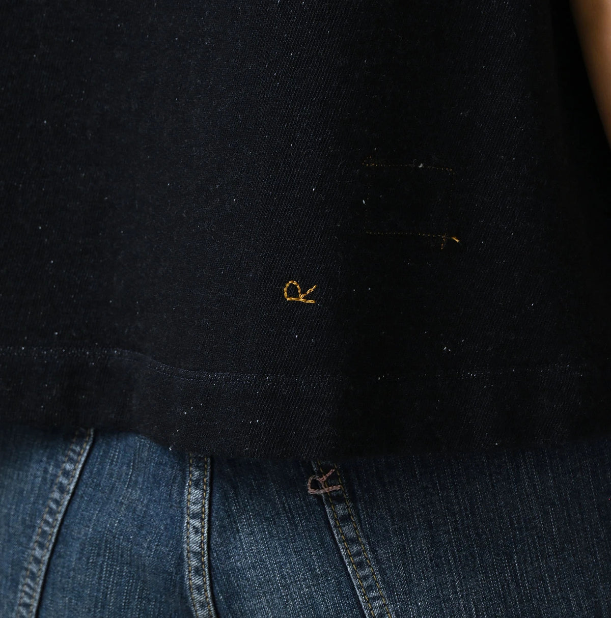 45R Indigo Mix Frill × Sweat Tank Top