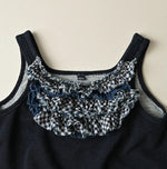 45R Indigo Mix Frill × Sweat Tank Top