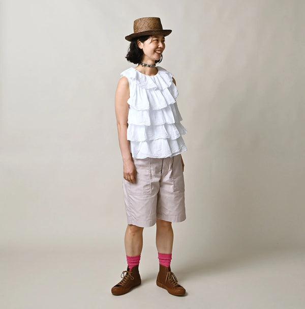 45R Tenjiku x Gauze Frilled Camisole
