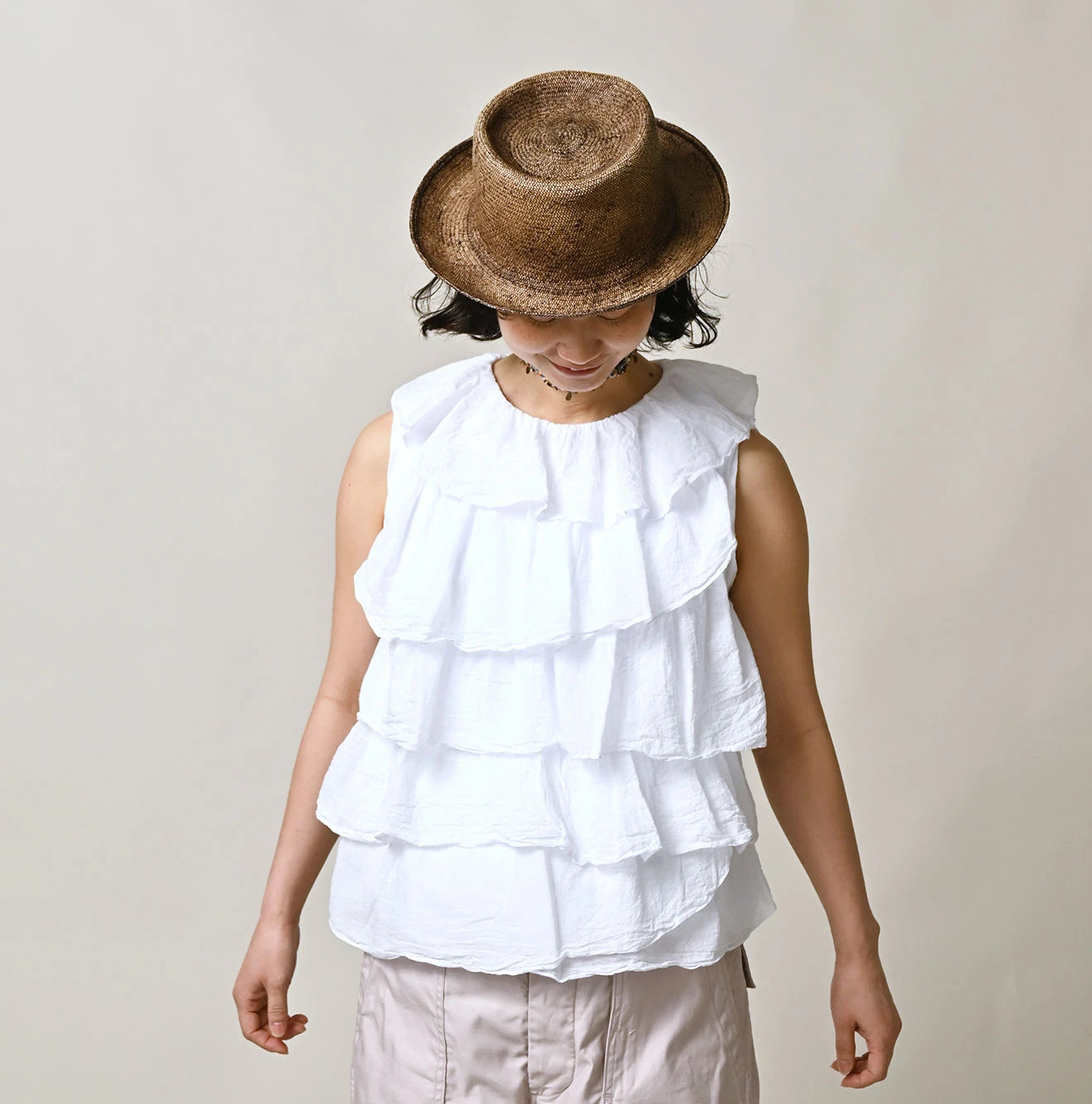 45R Tenjiku x Gauze Frilled Camisole - Image 3