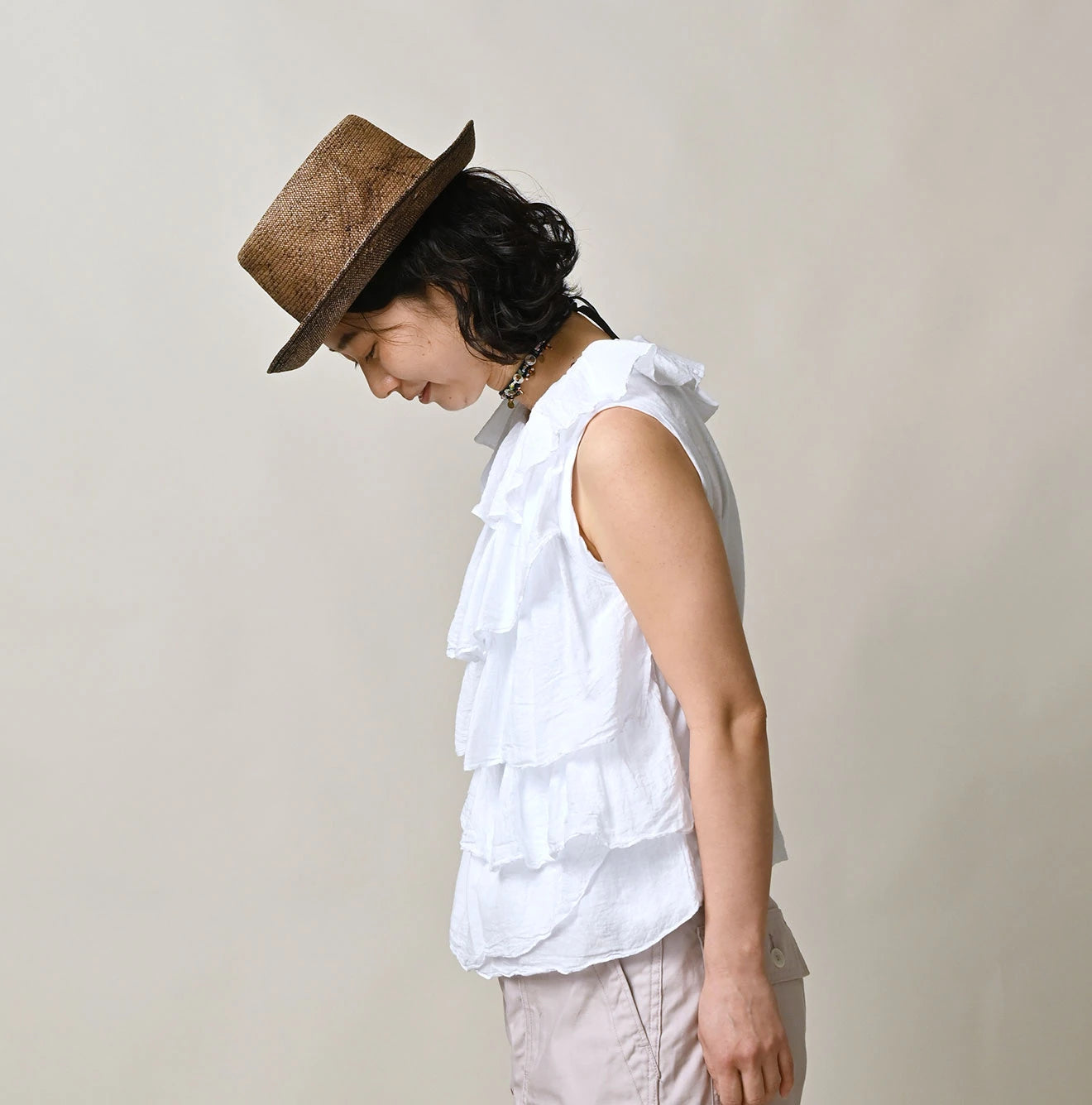 45R Tenjiku x Gauze Frilled Camisole - Image 4