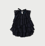 45R Indigo Tenjiku x Gauze Frilled Camisole