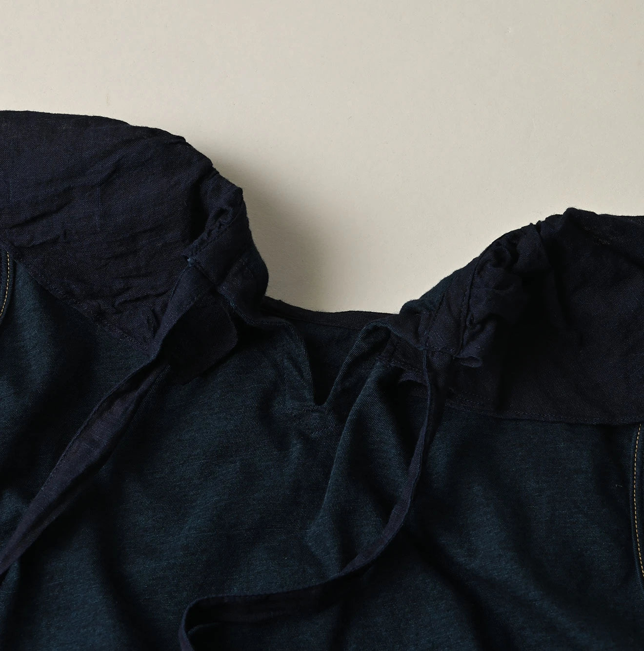 45R Indigo Tenjiku x Gauze Frilled Camisole