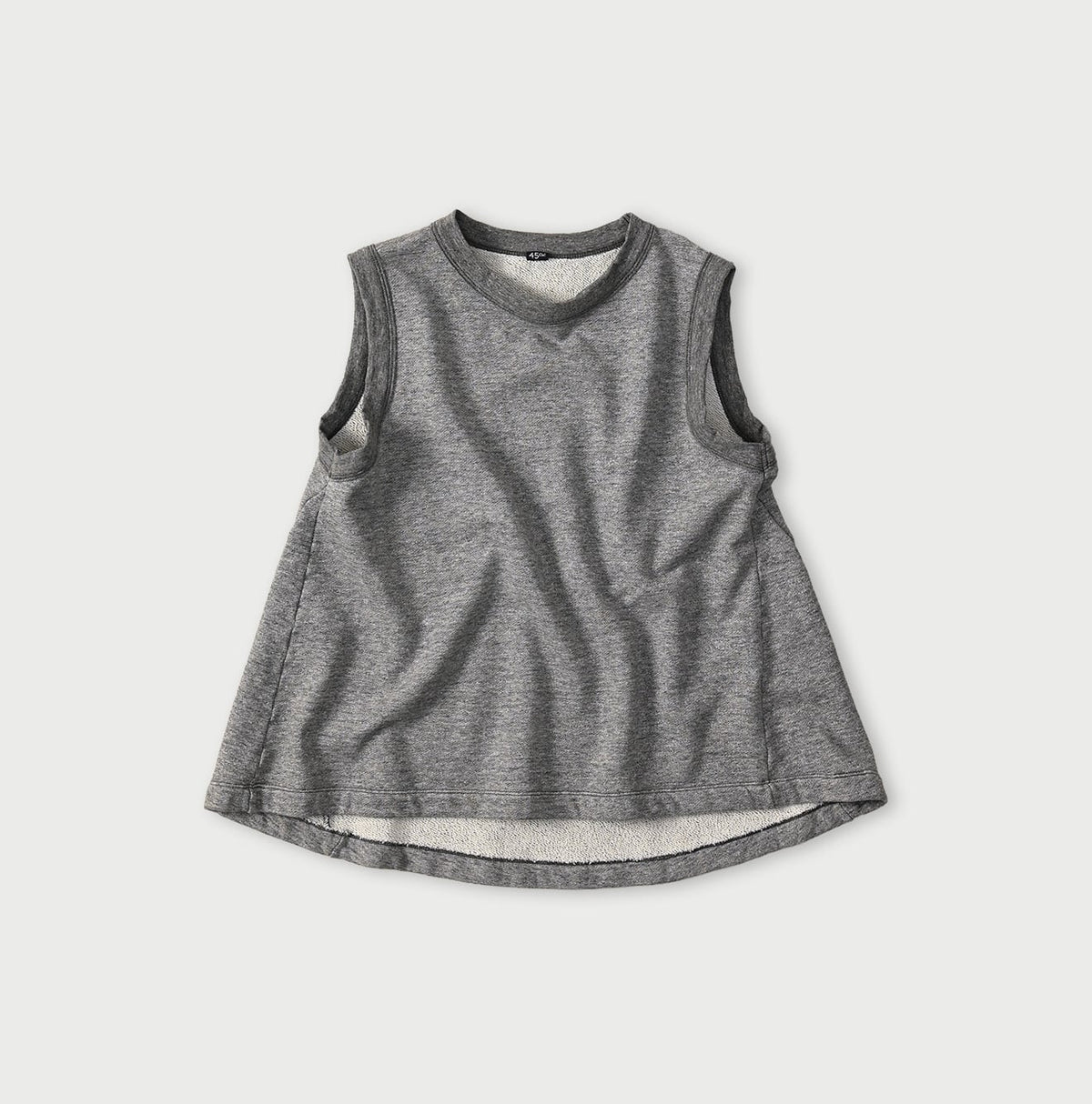 45R Cotton Fleece Sleeveless Top (Top-dyed)