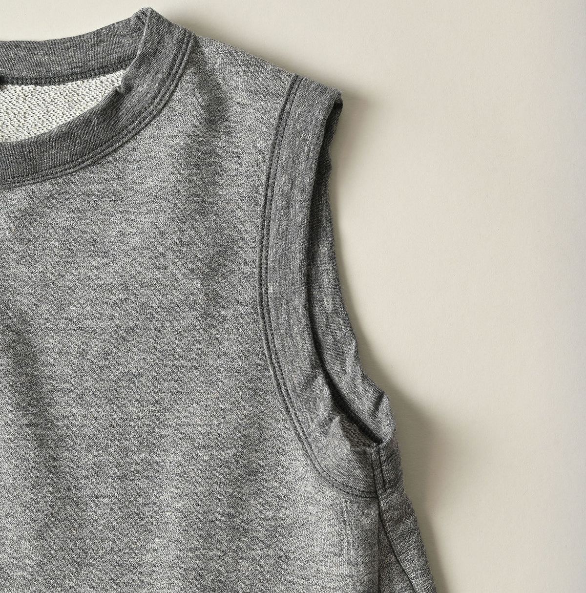 45R Cotton Fleece Sleeveless Top (Top-dyed)