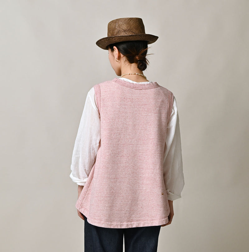 45R Cotton Fleece Sleeveless Top (Top-dyed) - Image 8