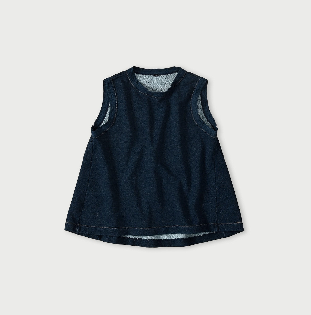 45R Indigo Cotton Fleece Sleeveless Top - Image 1
