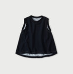 45R Indigo Cotton Fleece Sleeveless Top