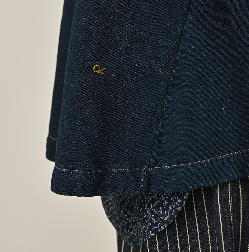 45R Indigo Cotton Fleece Sleeveless Top - Image 12