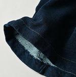 45R Indigo Cotton Fleece Sleeveless Top