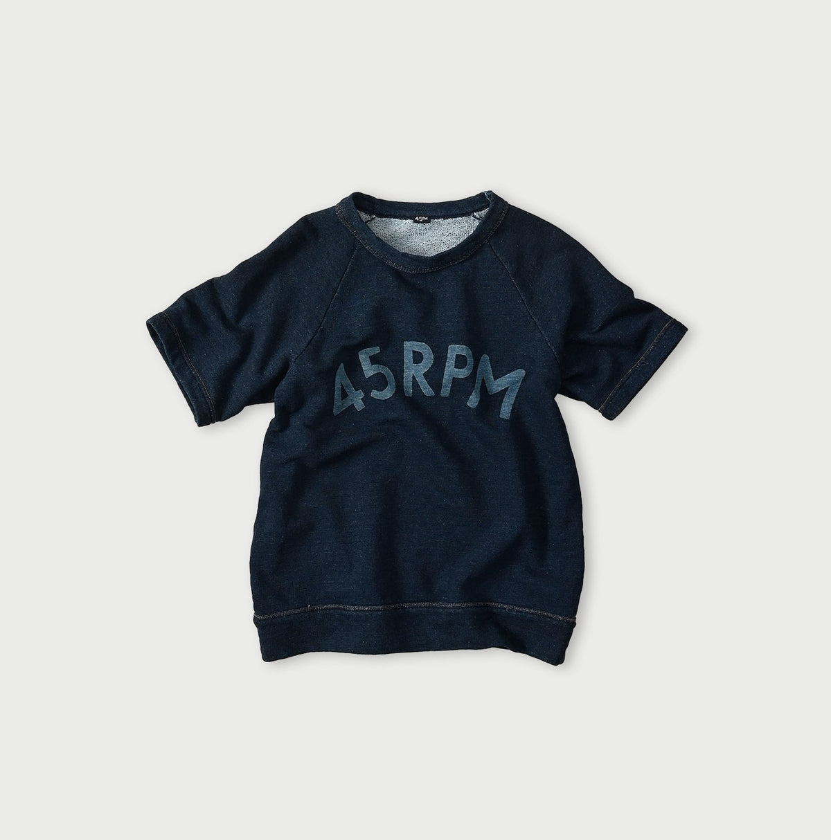 45R Indigo Cotton Fleece Logo de Petti Top