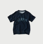 45R Indigo Cotton Fleece Logo de Petti Top