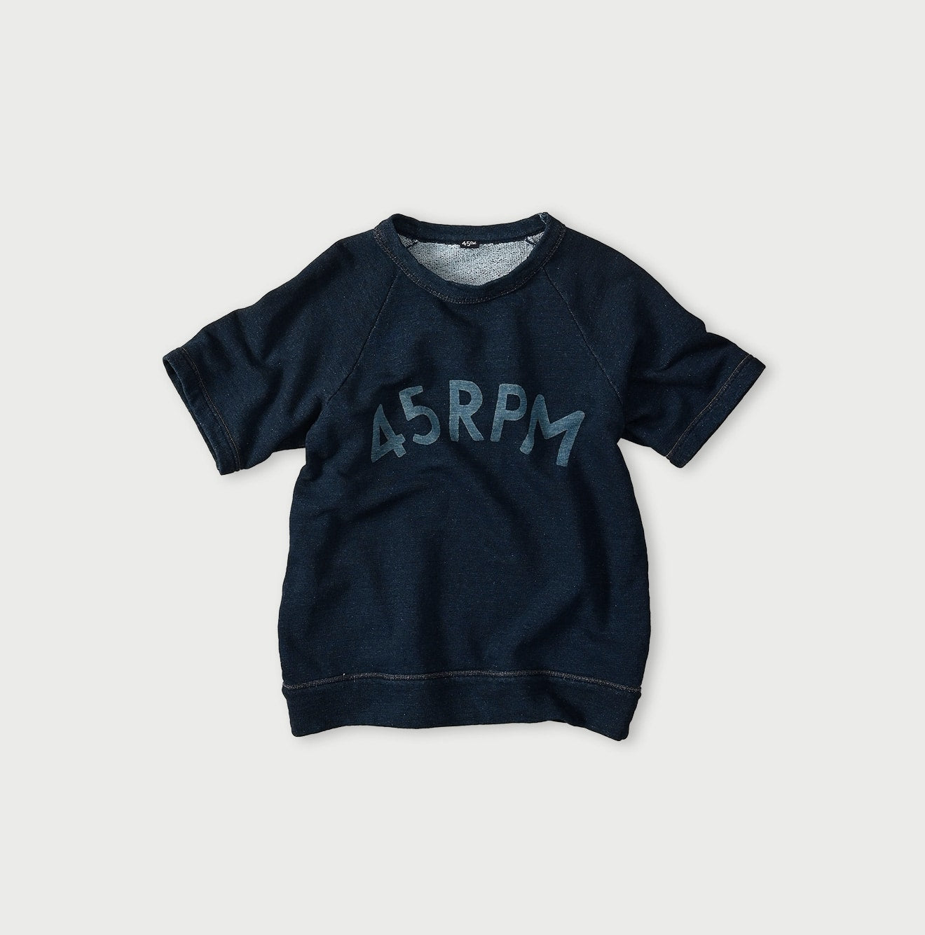 45R Indigo Cotton Fleece Logo de Petti Top - Image 1