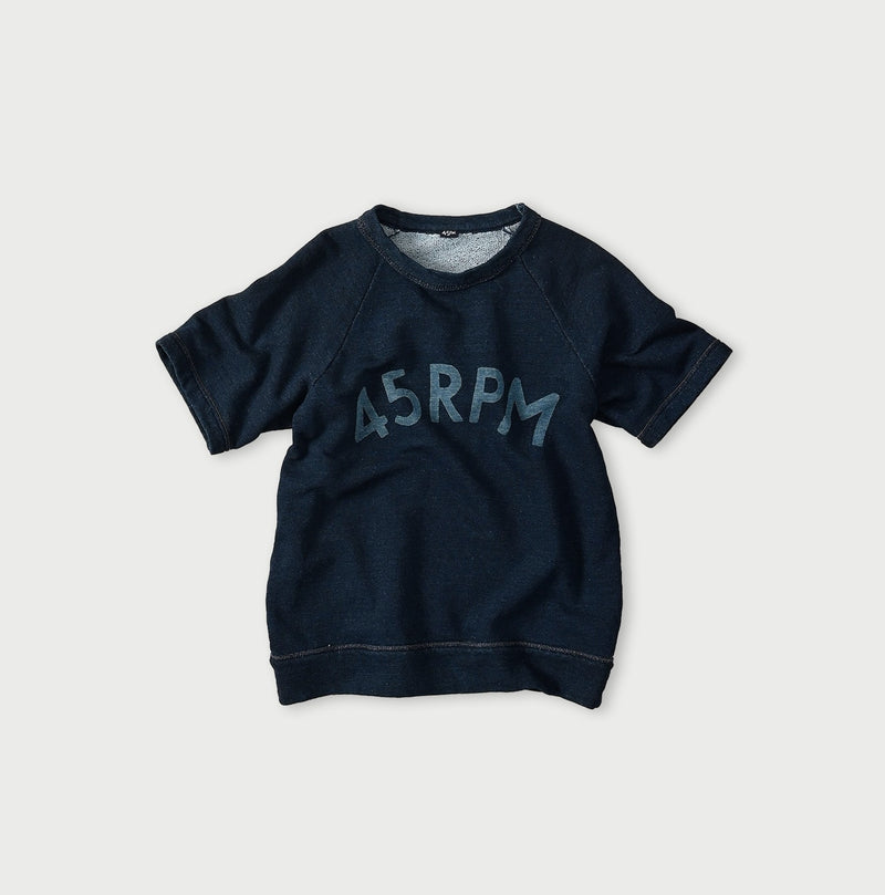 45R Indigo Cotton Fleece Logo de Petti Top - Image 1