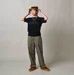 45R Indigo Cotton Fleece Logo de Petti Top