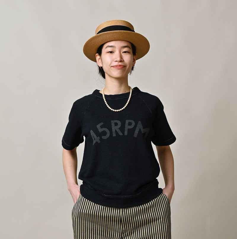 45R Indigo Cotton Fleece Logo de Petti Top - Image 5