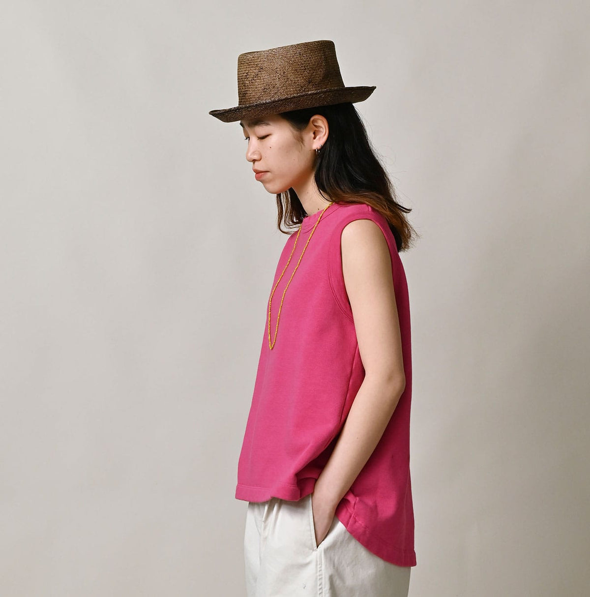 45R Cotton Fleece Sleeveless Top