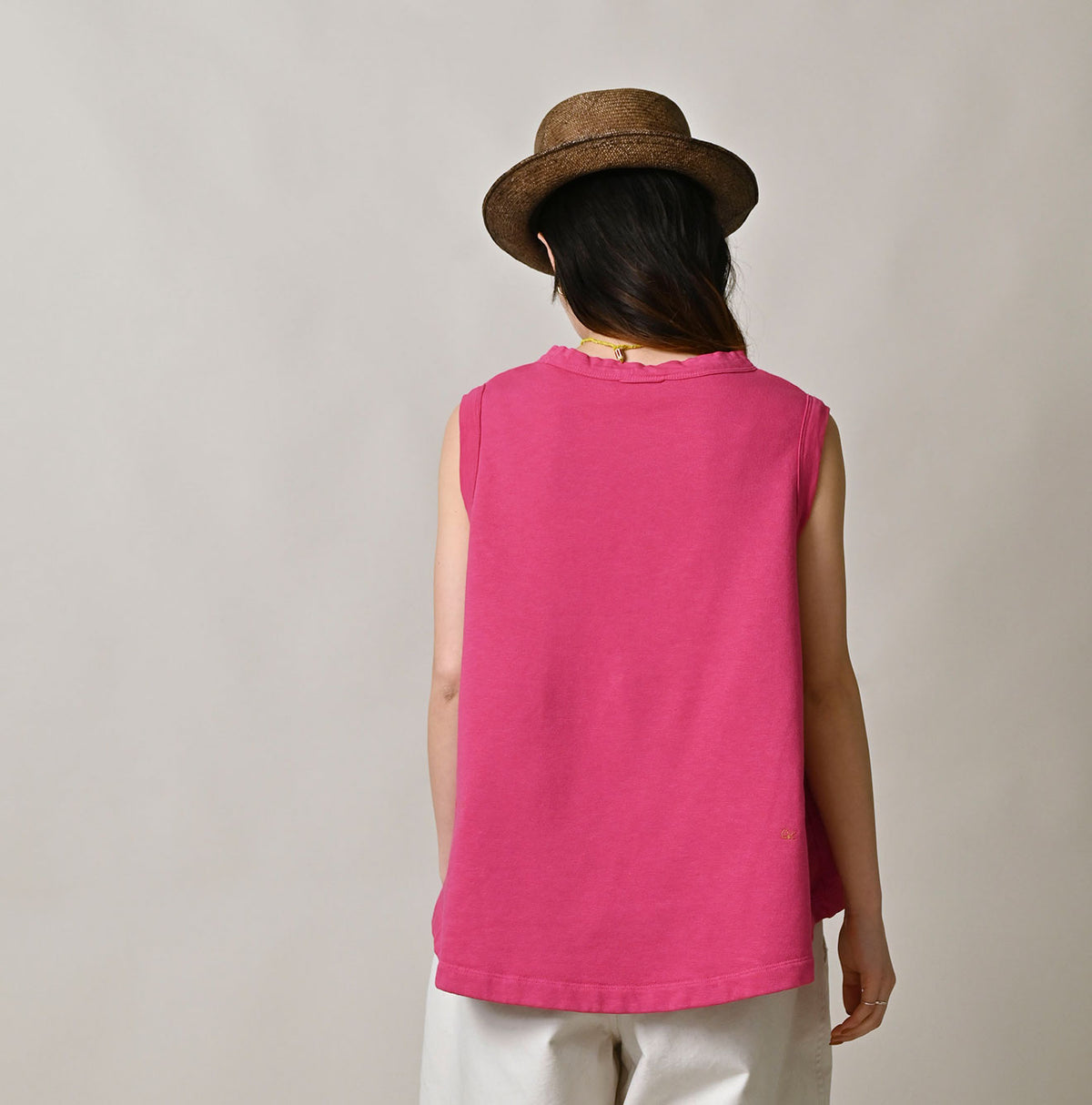 45R Cotton Fleece Sleeveless Top