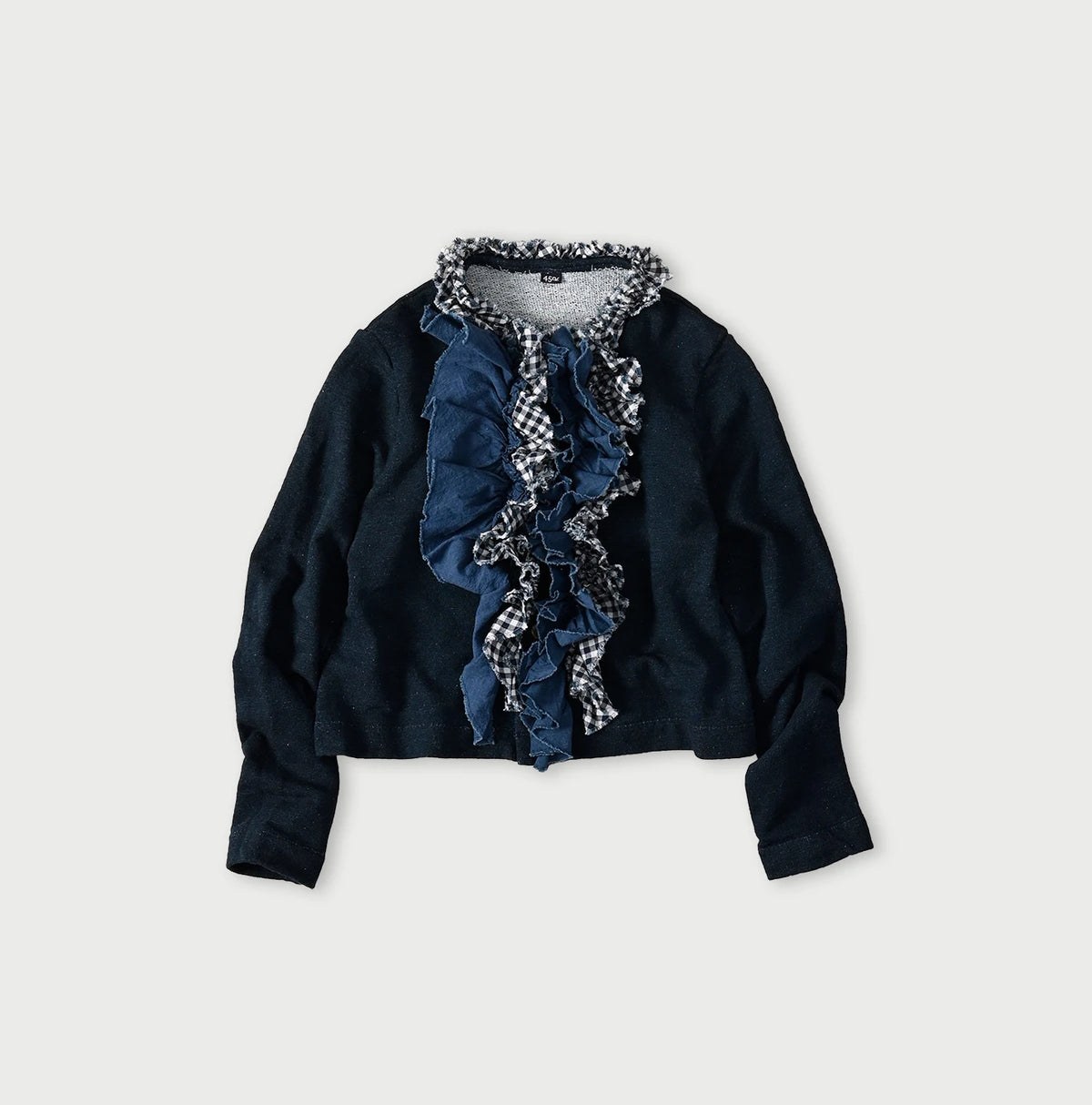 45R Indigo Mix Frill × Sweat Bolero