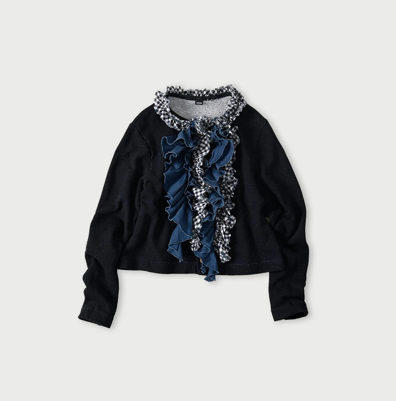 45R Indigo Mix Frill × Sweat Bolero - Image 2