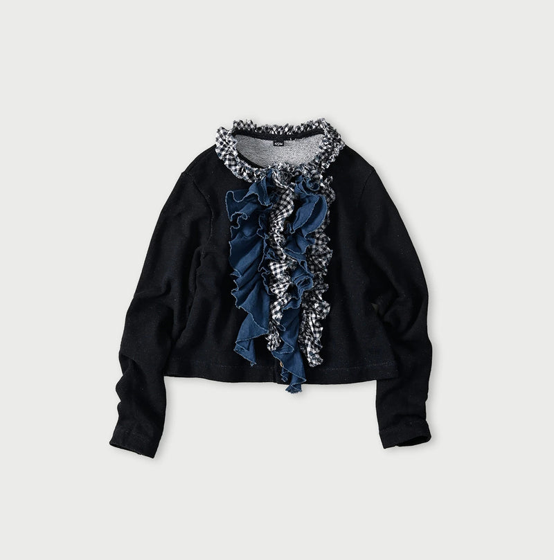 45R Indigo Mix Frill × Sweat Bolero - Image 2
