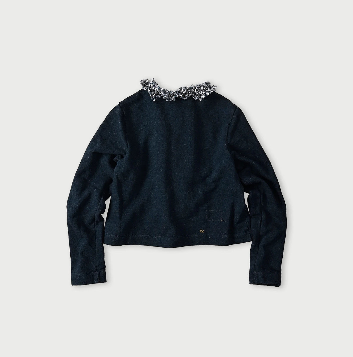 45R Indigo Mix Frill × Sweat Bolero