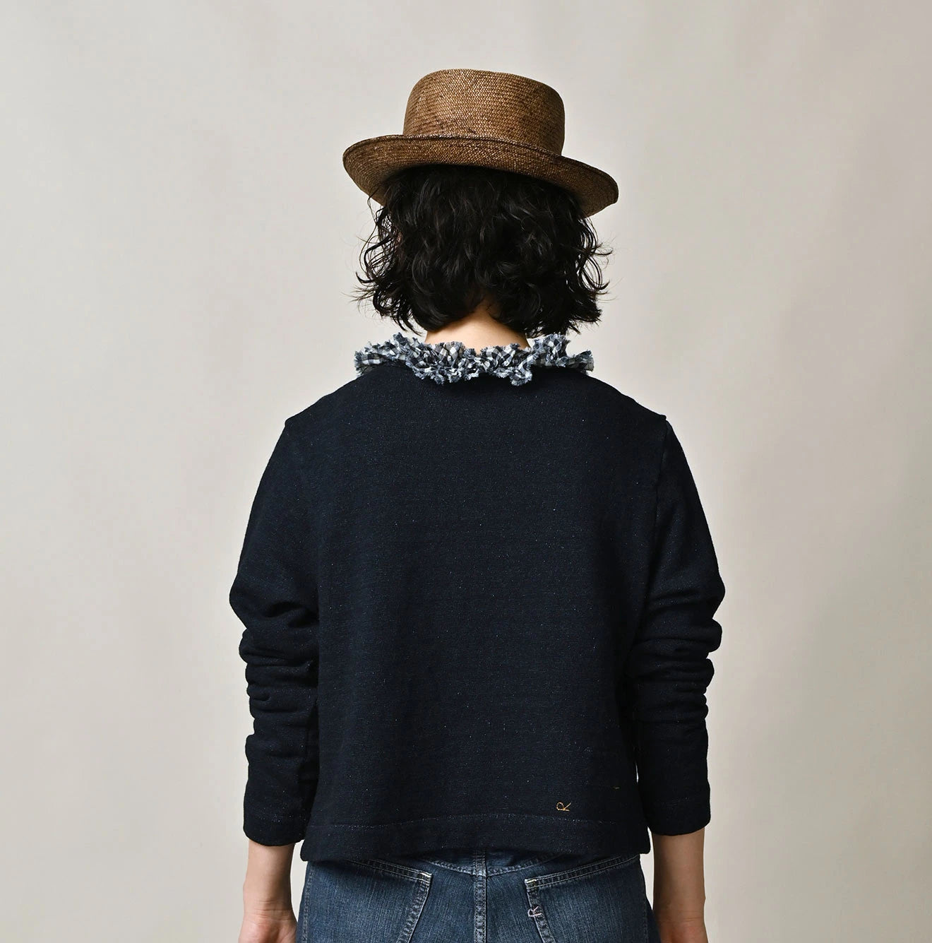 45R Indigo Mix Frill × Sweat Bolero - Image 5