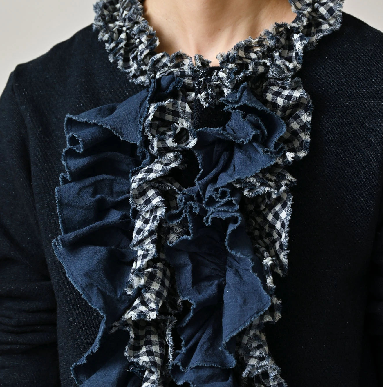 45R Indigo Mix Frill × Sweat Bolero - Image 7