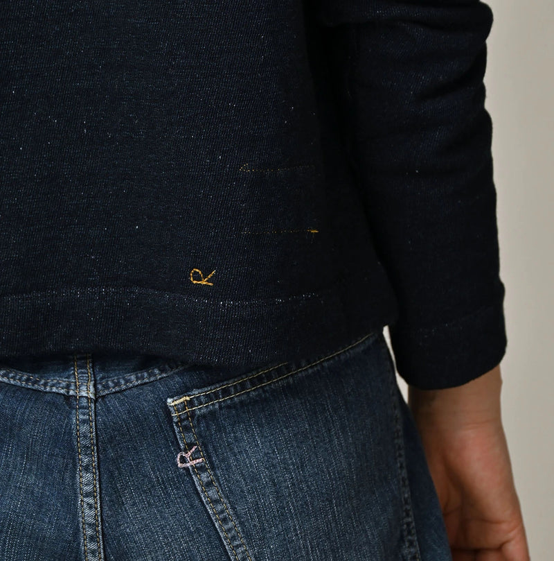 45R Indigo Mix Frill × Sweat Bolero - Image 9