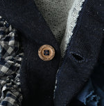 45R Indigo Mix Frill × Sweat Bolero