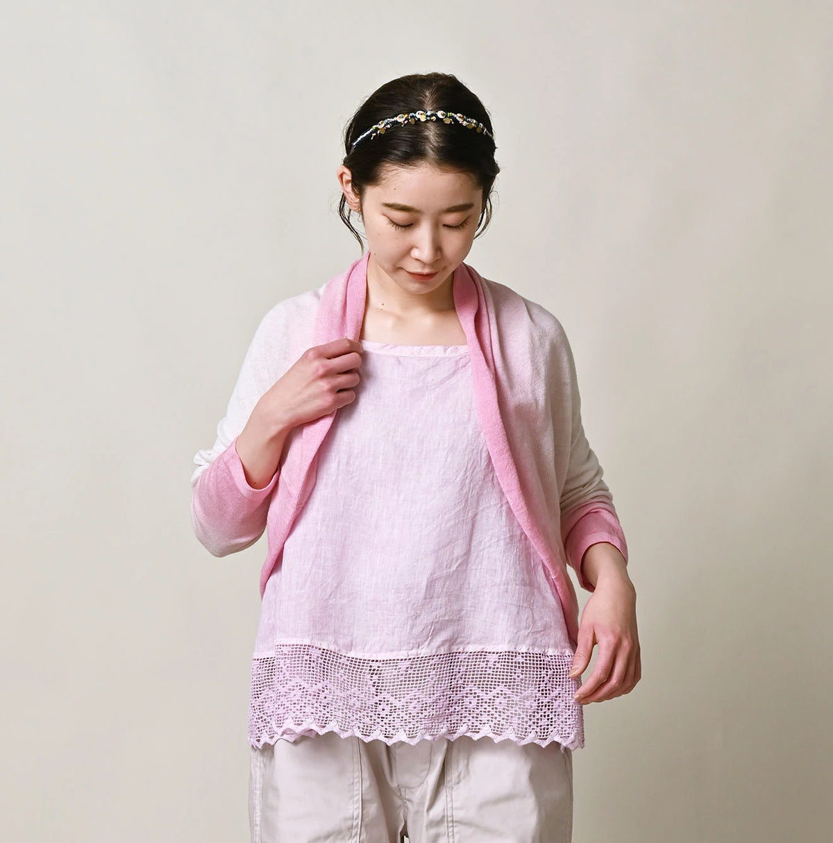 45R Sakura Super Gauze Bolero