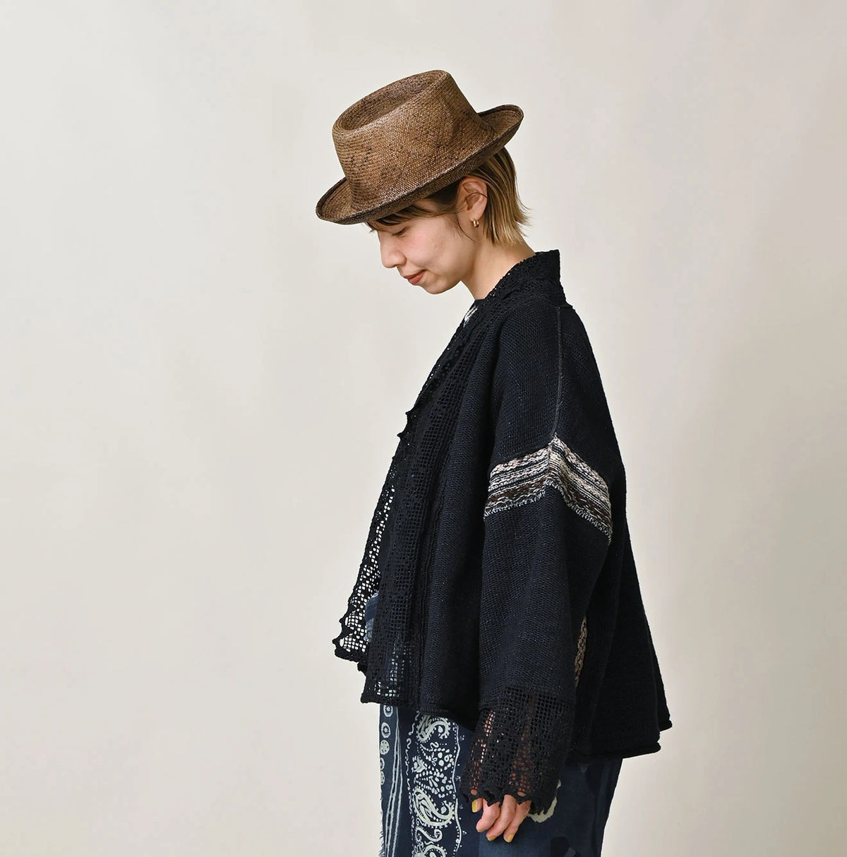 45R Indigo Knit-sewn Bolero