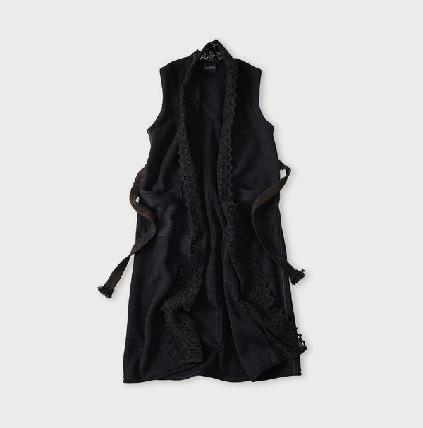 45R Indigo Knit-sewn Cardigan