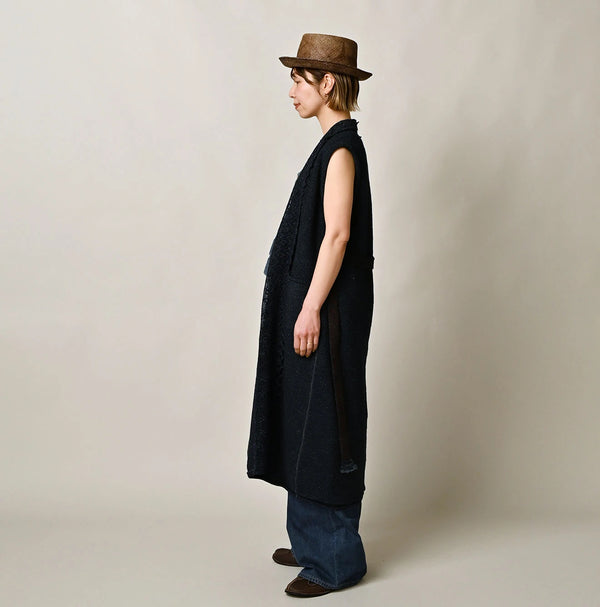 45R Indigo Knit-sewn Cardigan