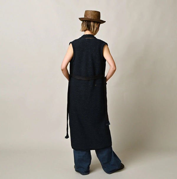 45R Indigo Knit-sewn Cardigan